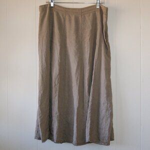 EAST || Women's Khaki Linen Skirt || Size 14